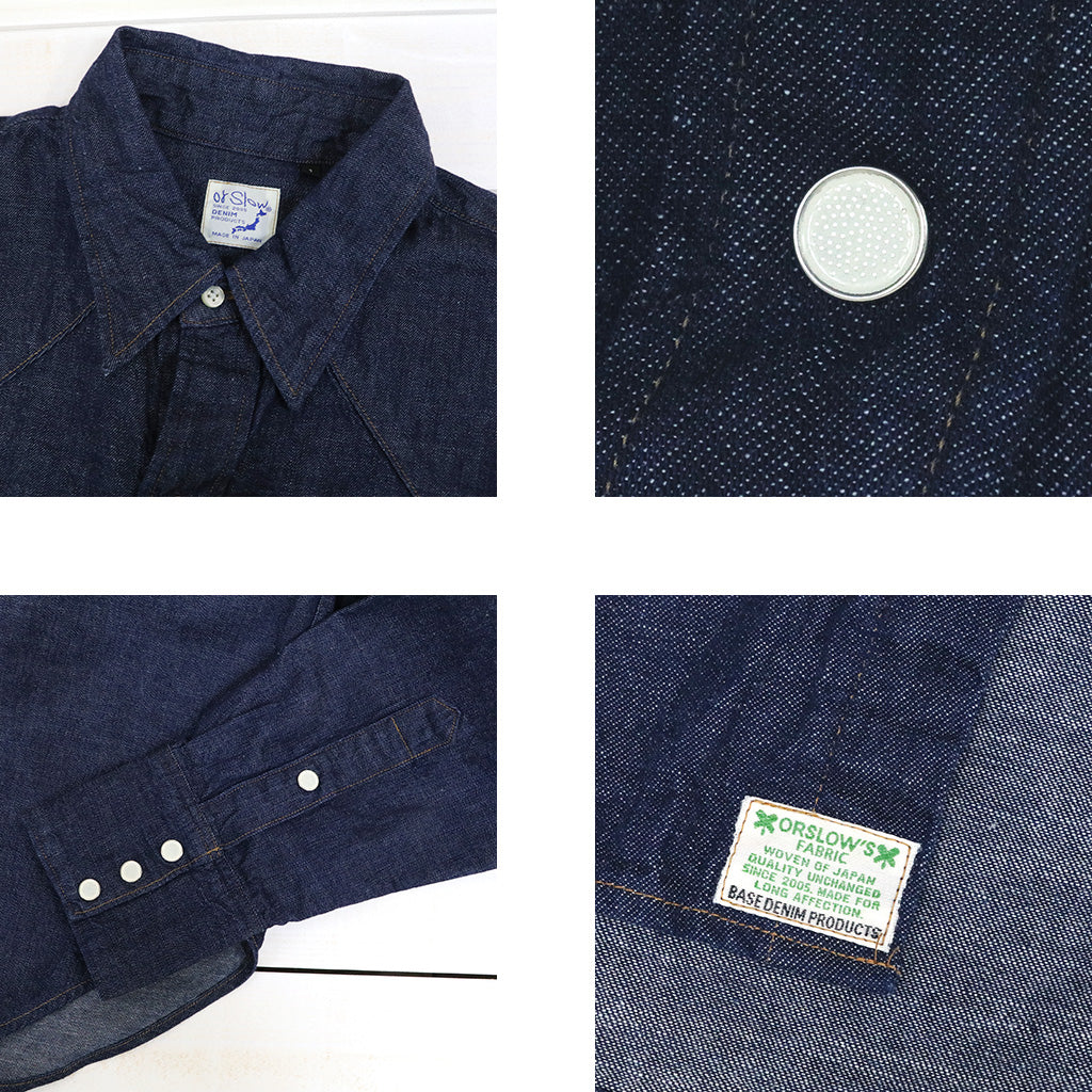 orSlow : DENIM WESTERN SHIRT (ONE WASH) (01-8124-81)