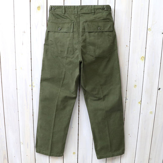 orSlow : HERRINGBONE VINTAGE FIT FATIGUE PANTS (ARMY GREEN) (03-V5002-76A)