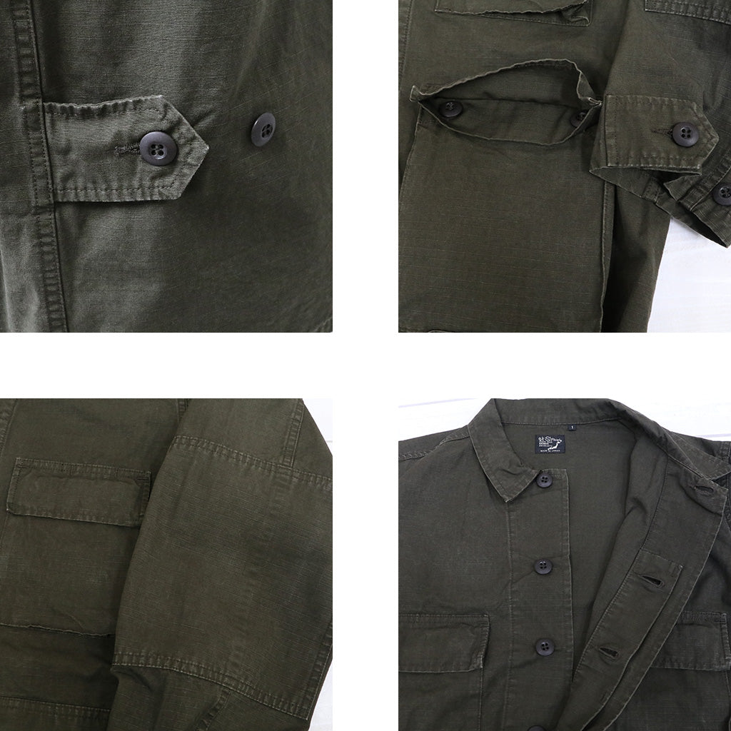 orSlow : B.D.U JACKET–STONE WASHED BROWN (01-6110-52S)