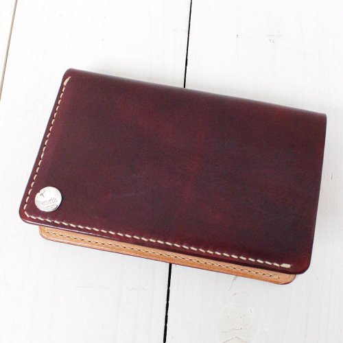 【SALE40%OFF】MOTO『W2D 手染めウォレット』(Burgundy)