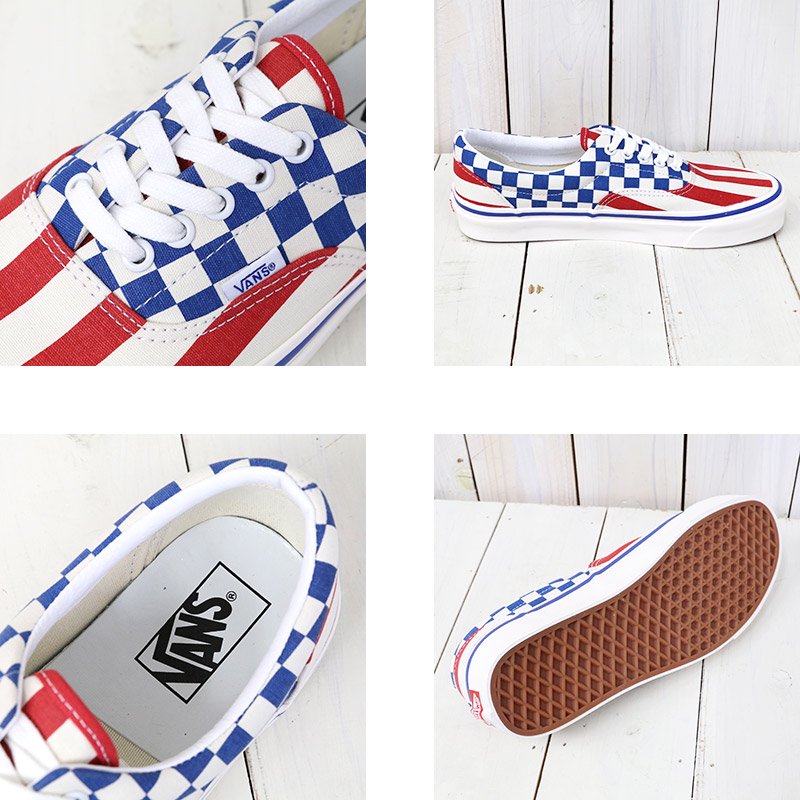 VANS : ERA 95 DX ((ANAHEIM FACTORY)OG RED STRIPE/OG BLUE CHECK)