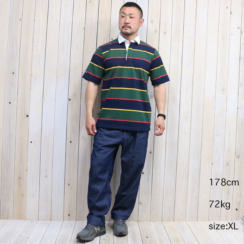 【SALE30%OFF】BARBARIAN『LIGHT WEIGHT RUGBY SHIRTS S/S』(NAVY/GOLD/BOTTLE/RED)