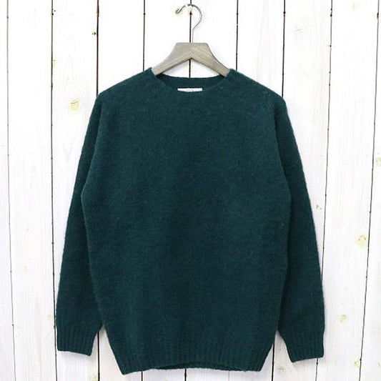 John Tulloch『SEAM FREE HEAVY BRUSH CREW NECK SADDLE SHOULDER P/O』(FOREST)