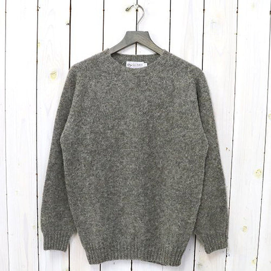 John Tulloch『SEAM FREE HEAVY BRUSH CREW NECK SADDLE SHOULDER P/O』(OYSTER)