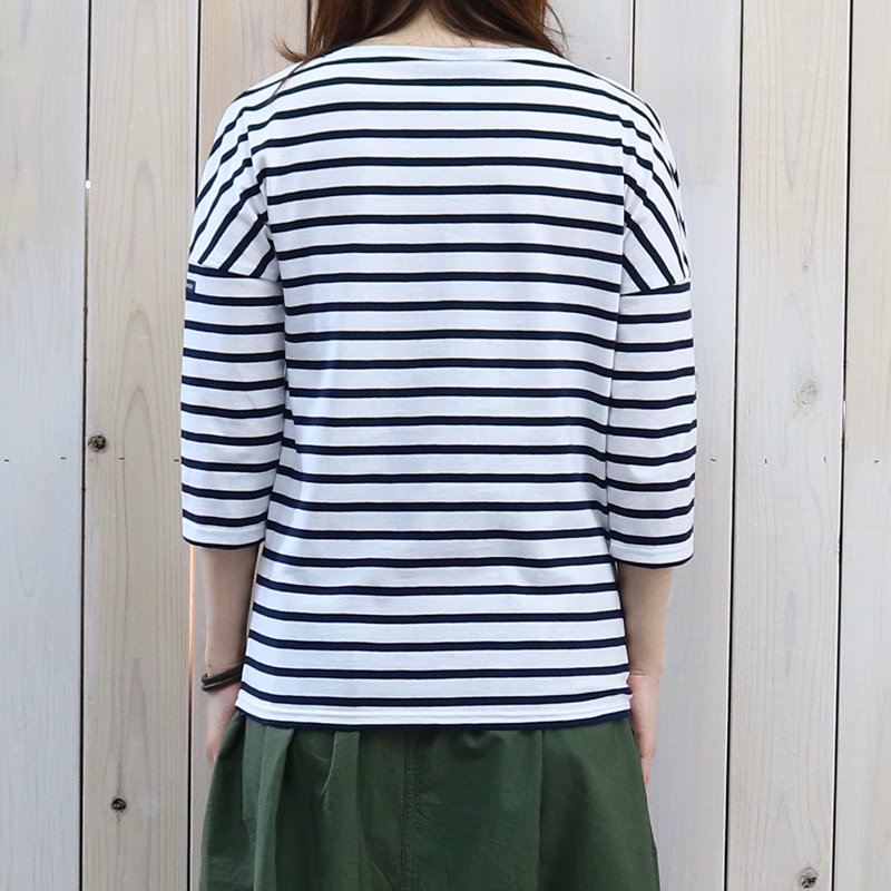 SAINT JAMES『七分袖ドロップショルダー』(NEIGE/MARINE)