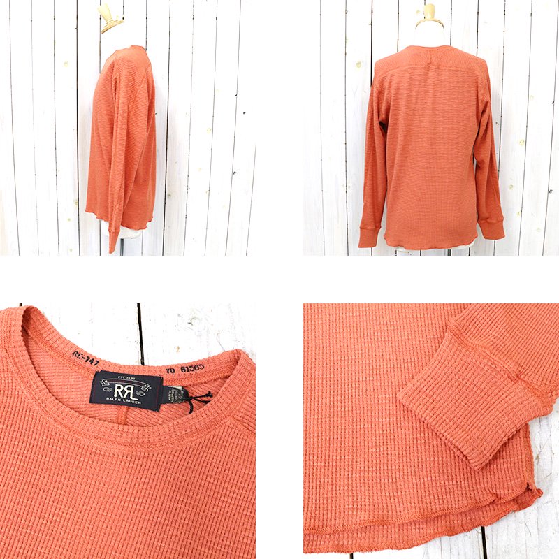 Double RL『WAFFLE-KNIT CREWNECK』(ORANGE)