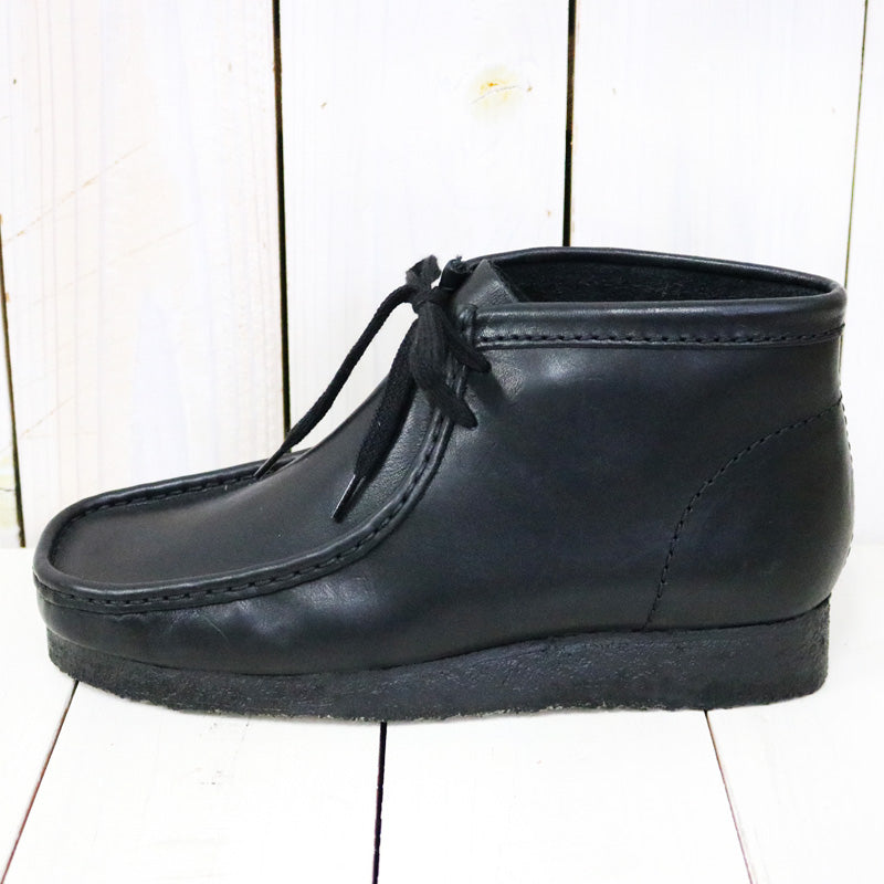 Clarks Wallabee Boots Black Leather
