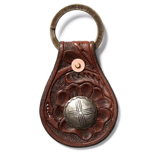 Double RL『TOOLED LEATHER CONCHO KEY FOB』