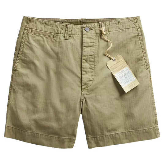 Double RL : HERRINGBONE TWILL FIELD SHORT (OLIVE)