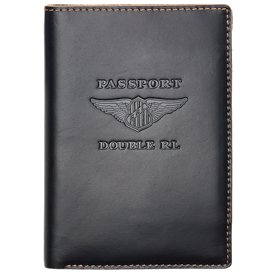 Double RL : LEATHER PASSPORT HOLDER