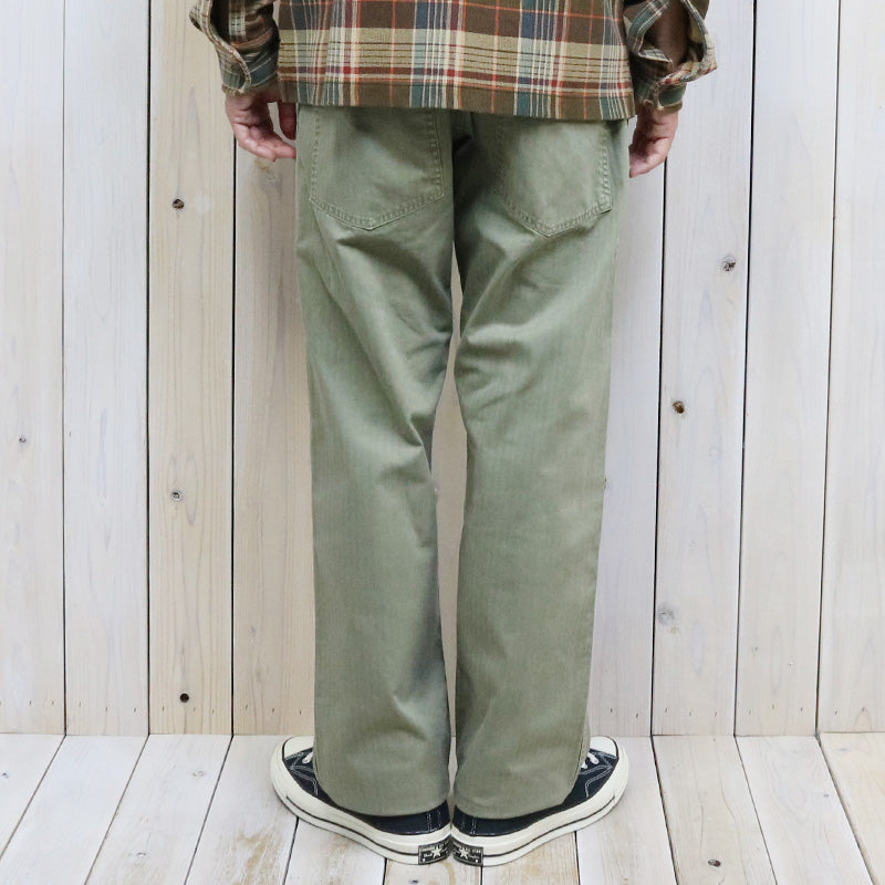 Double RL : COTTON HERRINGBONE PANT (GREEN)