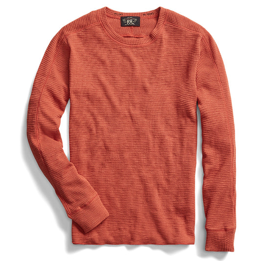 Double RL『WAFFLE-KNIT CREWNECK』(ORANGE)