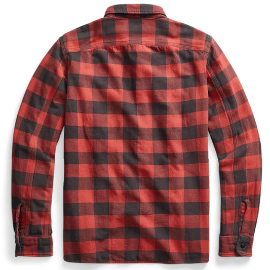 Double RL : PLAID TWILL WORK SHIRT (RL 105 RED BLACK)