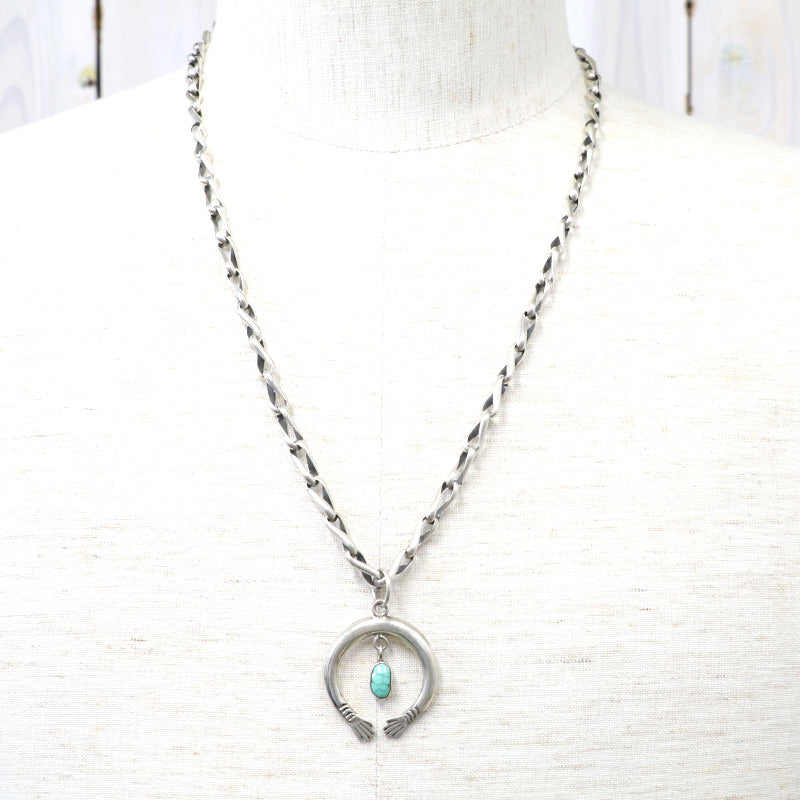 Indian Jewelry : Navajo Friston Toledo Baby Naja Necklace