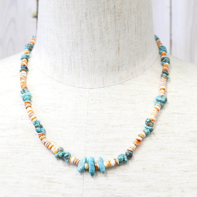 Indian Jewelry : Navajo Kingman Spinycys Necklace