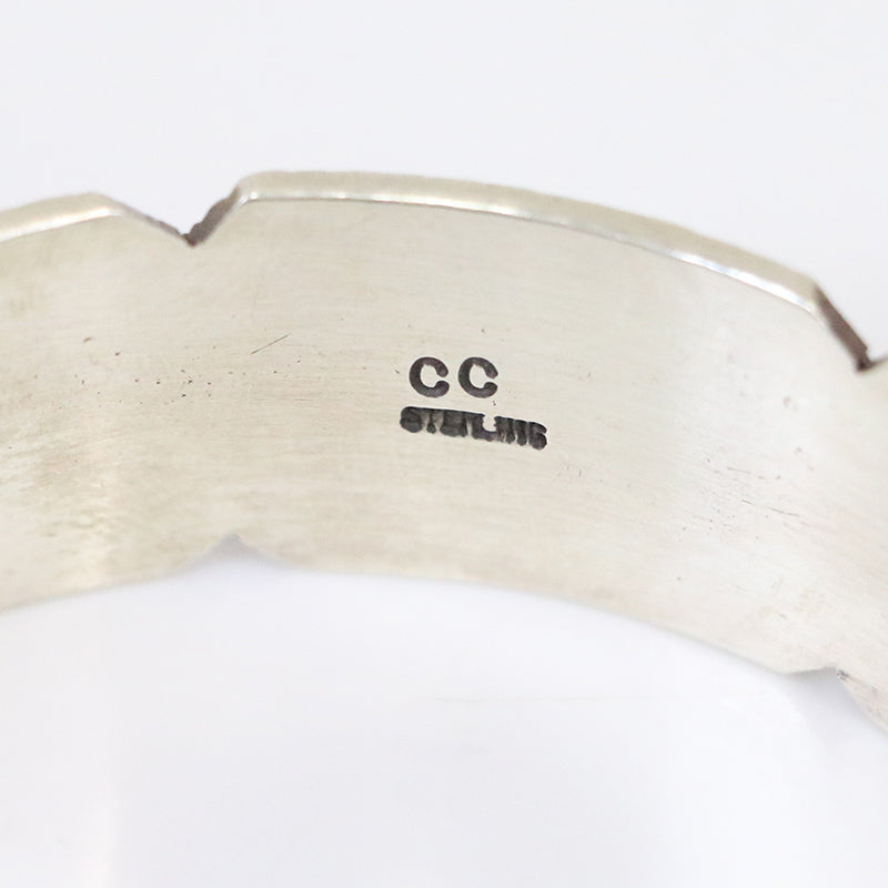 Indian Jewelry : Navajo Chris Charlie Feather Bangle Type-A