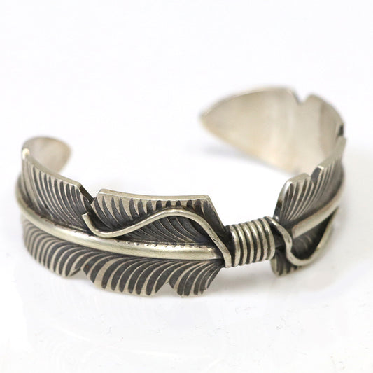 Indian Jewelry『Navajo Chris Charlie Feather Bangle Type-B』