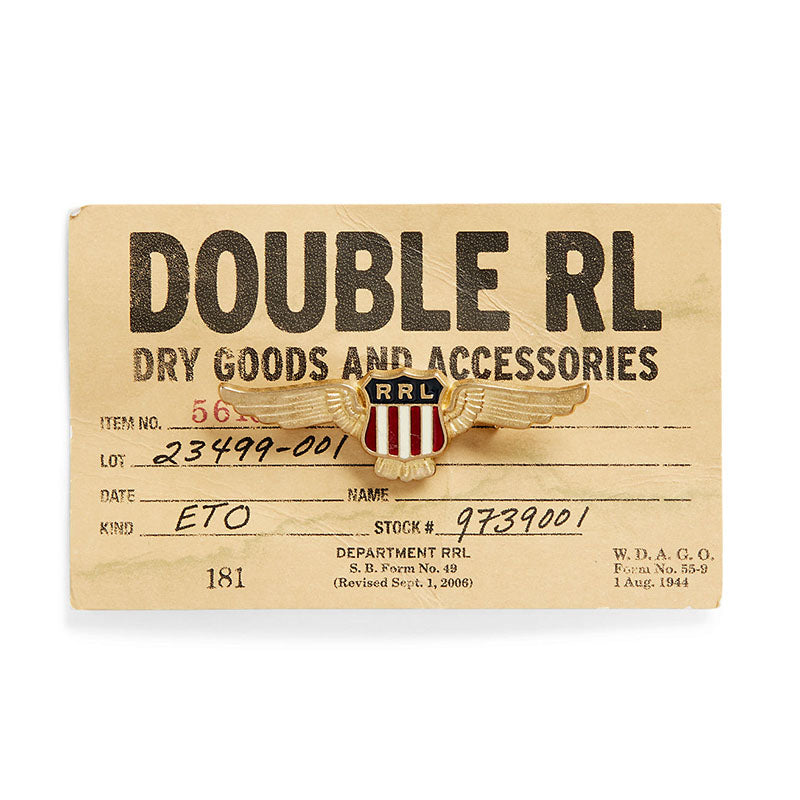 Double RL『WINGED-SHIELD ENAMELED PIN』