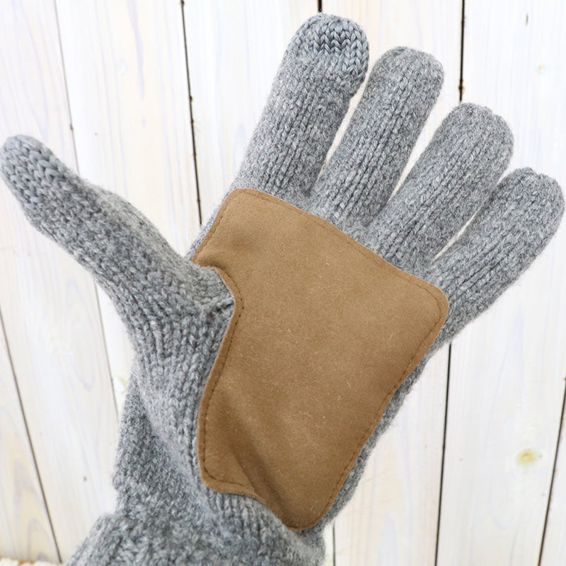 【SALE30%OFF】POLO RALPH LAUREN『SIGNATURE MERINO TOUGH GLOVES W/LEATHER PATCH』(Fawn Grey Heather)