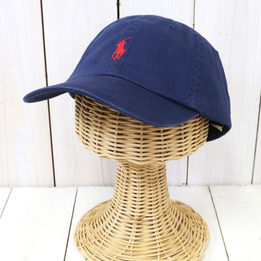 POLO RALPH LAUREN : コットン チノ ベースボール キャップ (NEWPORT NAVY/RED)