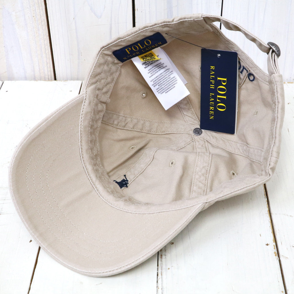 POLO RALPH LAUREN『コットン チノ ベースボール キャップ』(LUXURY TAN/NAVY)