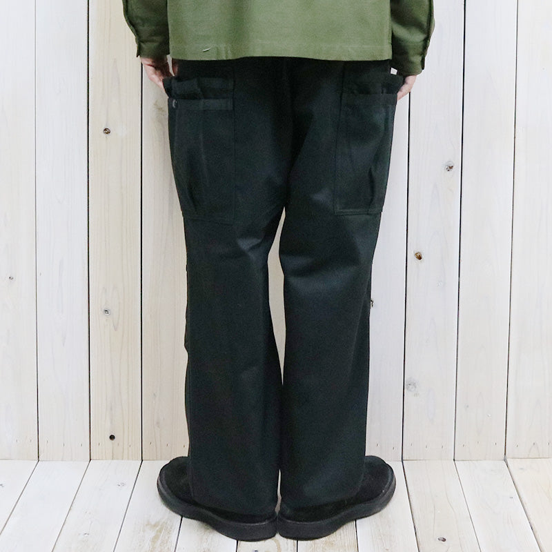 SASSAFRAS『OVERGROWN PANTS(MILITARY SATIN)』(BLACK)