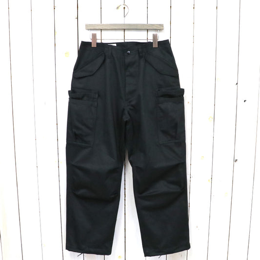 SASSAFRAS『OVERGROWN PANTS(MILITARY SATIN)』(BLACK)
