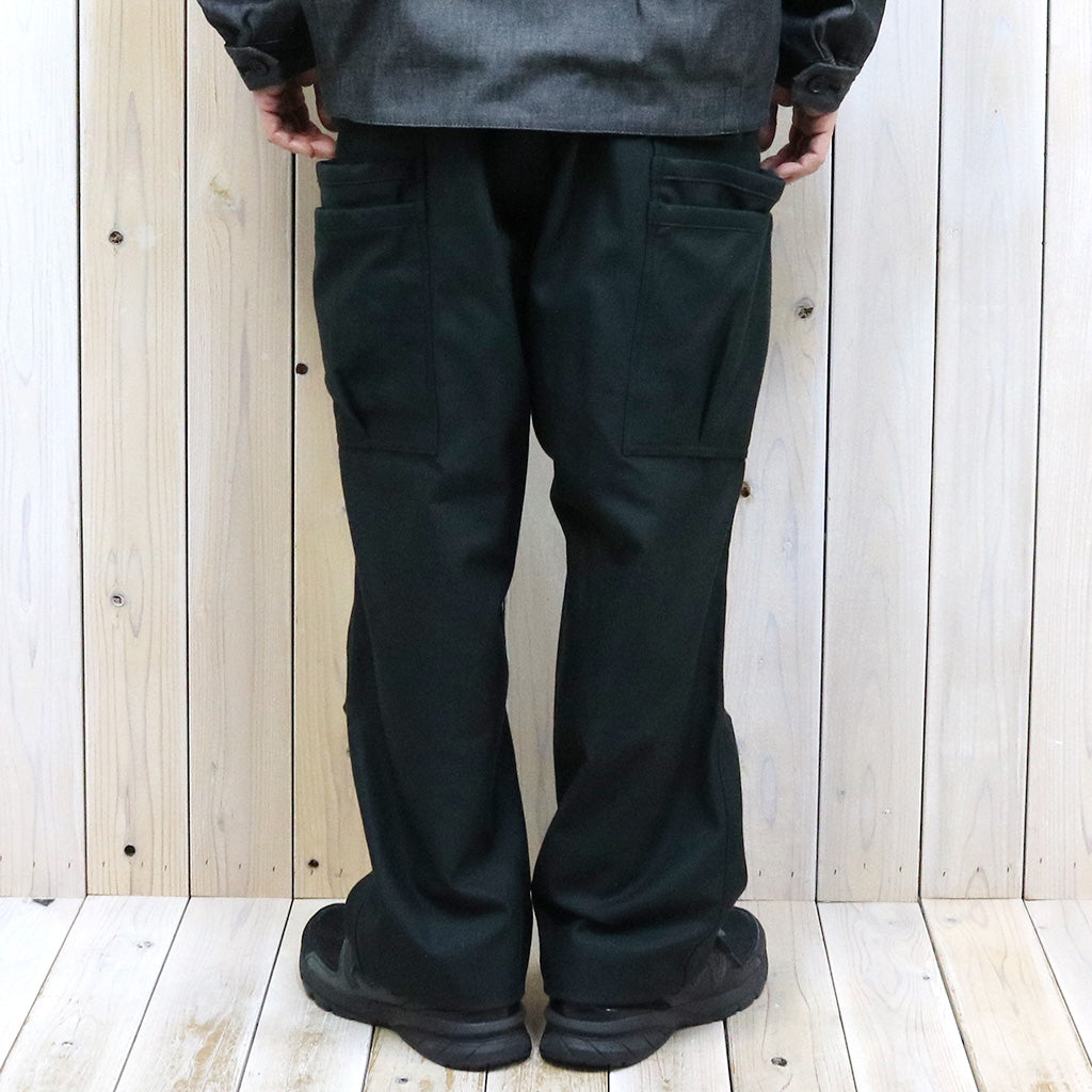 SASSAFRAS『OVERGROWN PANTS(BACK SATIN)』(BLACK)
