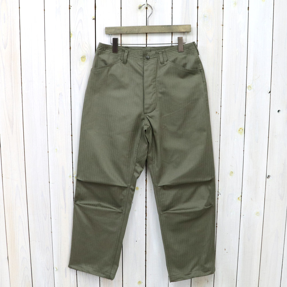 SASSAFRAS『CHOP AT OVERGROWN PANTS(SZ HERRINGBONE)』(OLIVE)