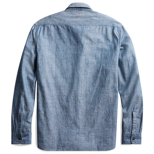 Double RL : INDIGO CHAMBRAY WORK SHIRT (RINSE)