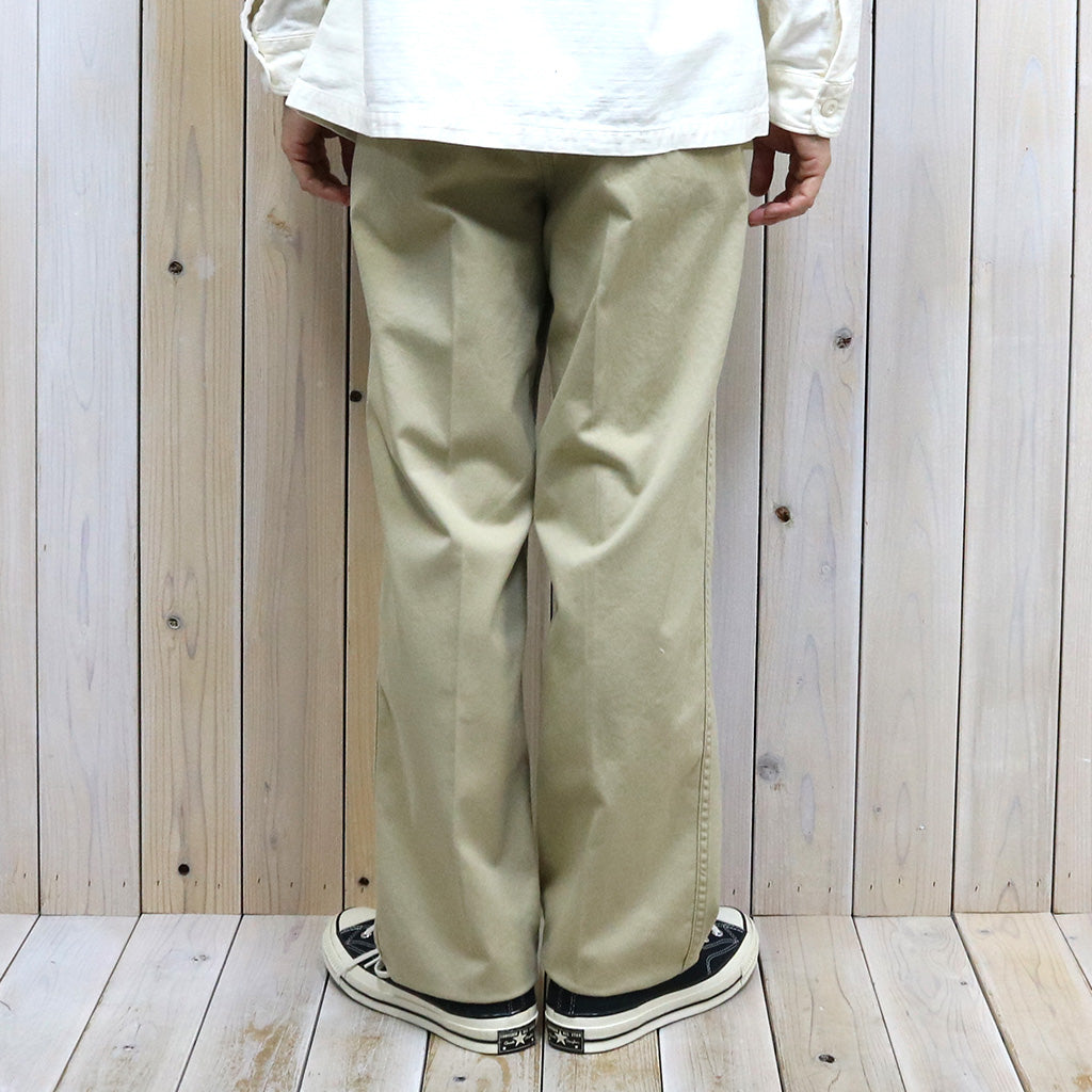 orSlow : TWO TUCK WIDE TROUSER (KHAKI)