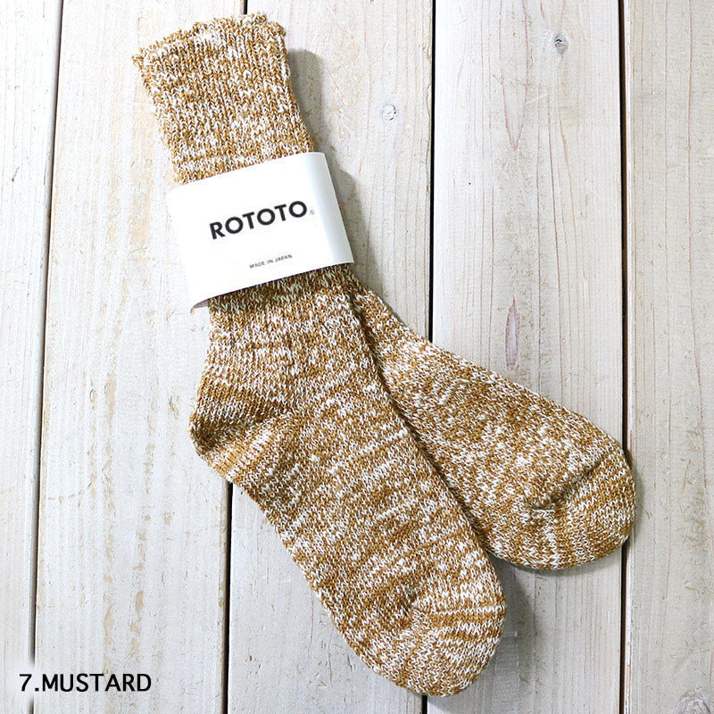 ROTOTO『LOW GAUGE SLUB CREW SOCKS』