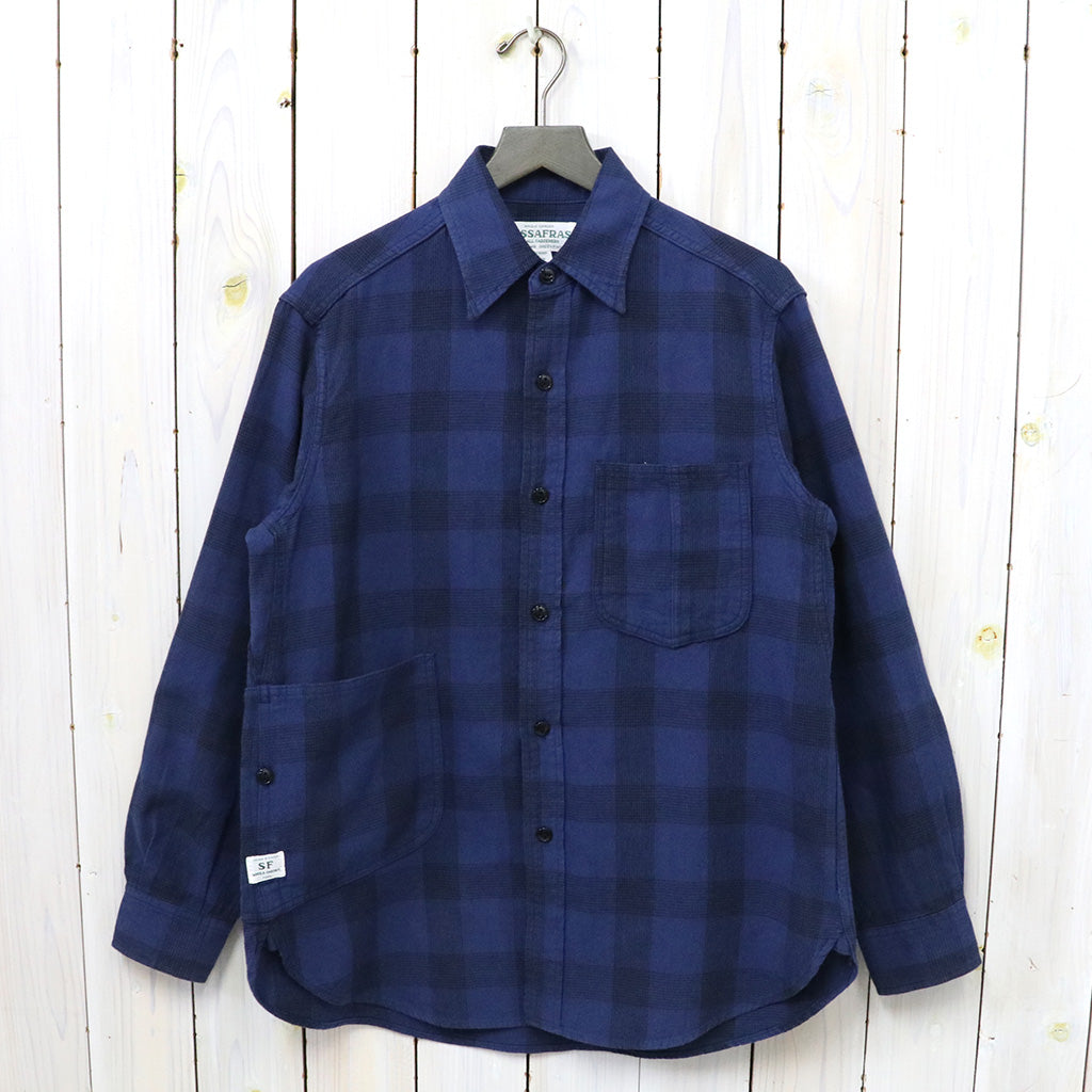 SASSAFRAS『DIGGIN SHIRT(C/L CHECK)』(BLUE)