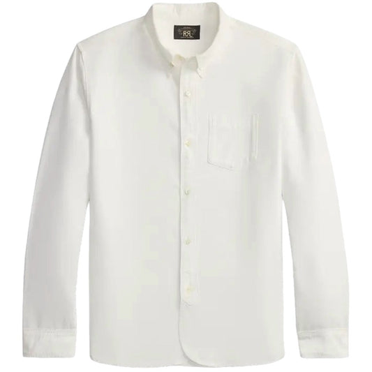 『Double RL』SELVEDGE-DETAILED OXFORD WORK SHIRT (WHITE)