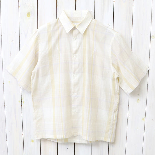 『Kaptain Sunshine』Gauze Plaid Plain SS Shirt