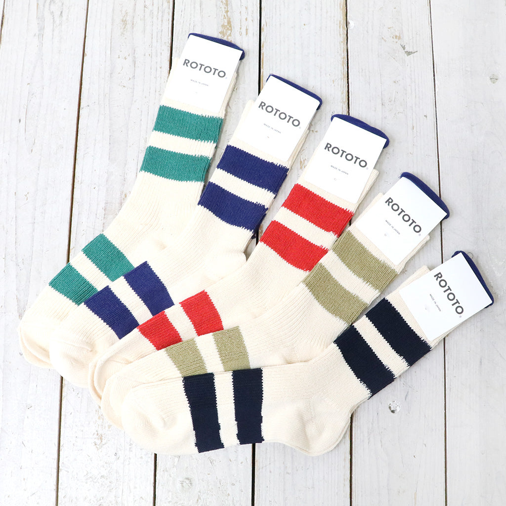 『ROTOTO』RECYCLED COTTON STRIPE SOCKS,PORTHOLE DOT SOCKS,ORGANIC DAILY 3 PACK RIBBED CREW SOCKS,ORGANIC DAILY 3 PACK MINI CREW SOCKS