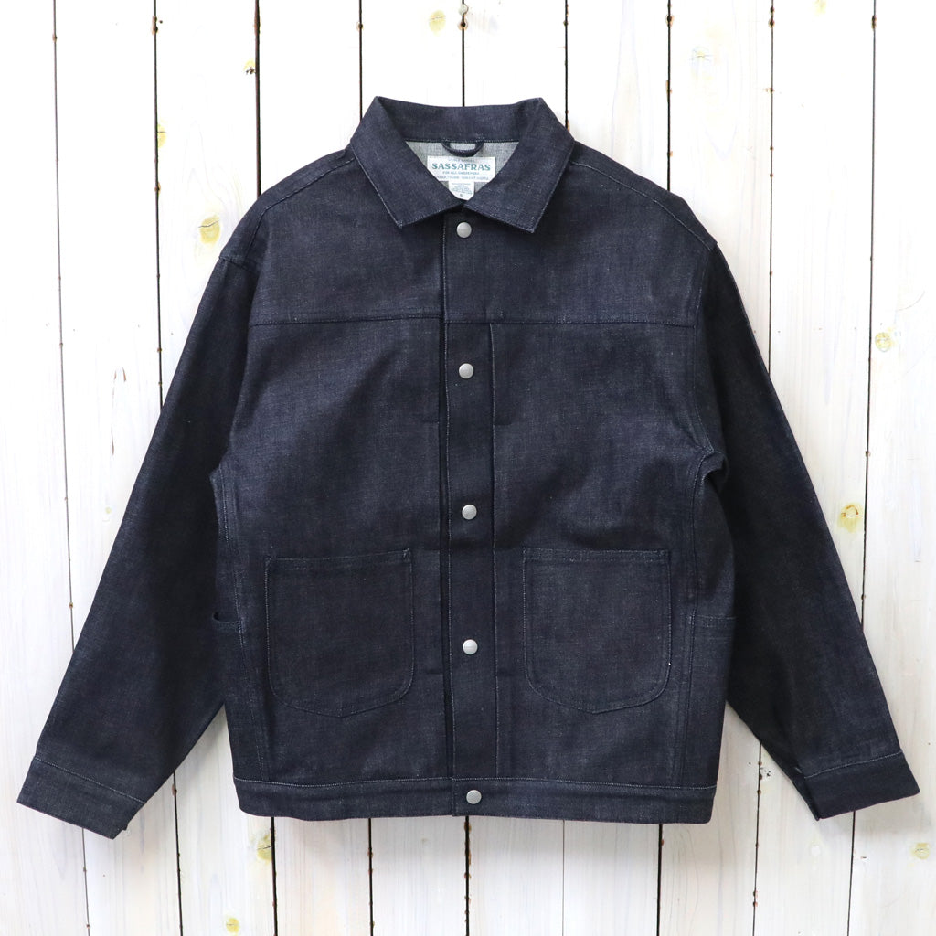 『SASSAFRAS』GARDENERS JACKET(13.5oz DENIM) (INDIGO)