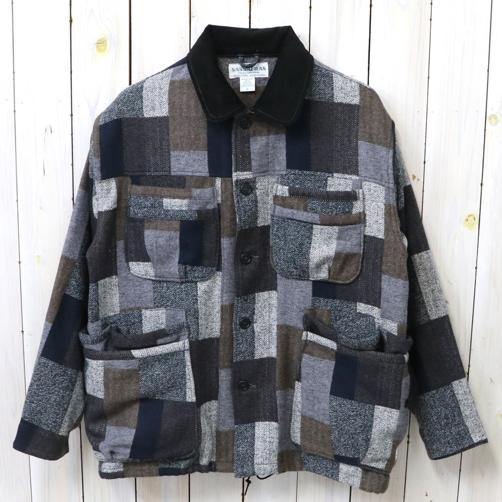 『SASSAFRAS』OVERGROWN WARDEN JACKET(COTTON TWEED PATCH CHECK)