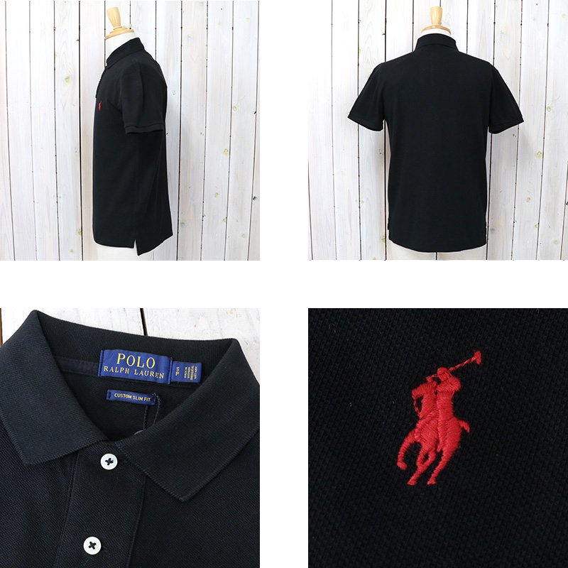 POLO RALPH LAUREN『カスタム スリム フィット メッシュ ポロシャツ』(BLACK)