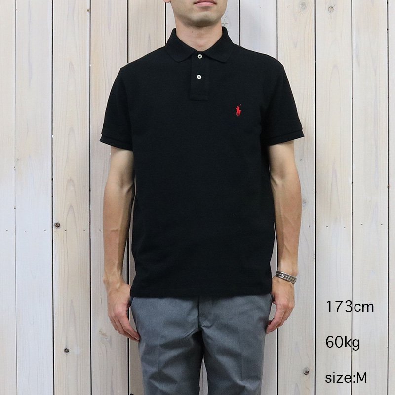 POLO RALPH LAUREN『カスタム スリム フィット メッシュ ポロシャツ』(BLACK)