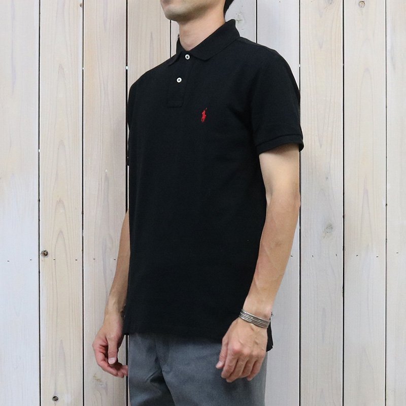 POLO RALPH LAUREN『カスタム スリム フィット メッシュ ポロシャツ』(BLACK)