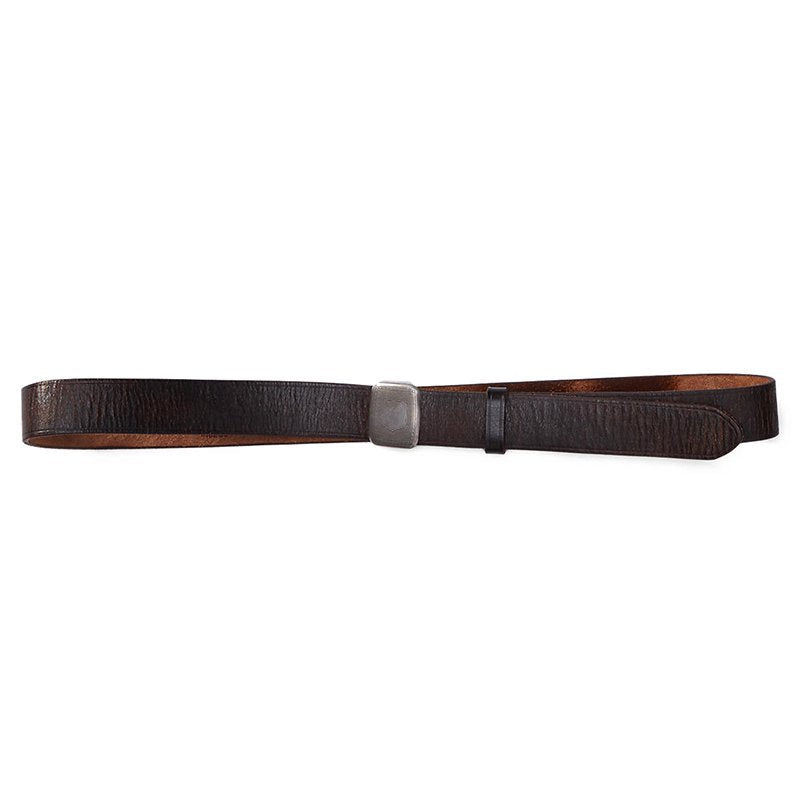 Double RL : VINCENNES LEATHER BELT (VINTAGE BLACK)
