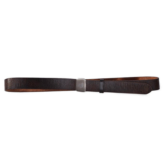 Double RL : VINCENNES LEATHER BELT (VINTAGE BLACK)