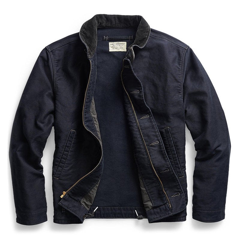 Double RL : JUNGLE CLOTH DECK JACKET (DARK NAVY)
