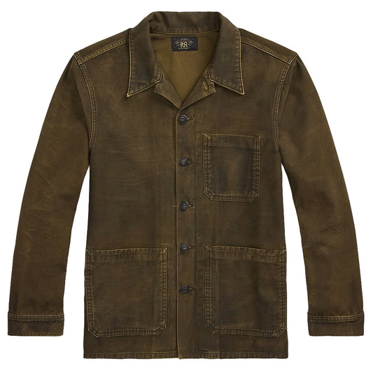 【SALE40%OFF】Double RL : REVERSE-SATEEN OVERSHIRT (BROWN)