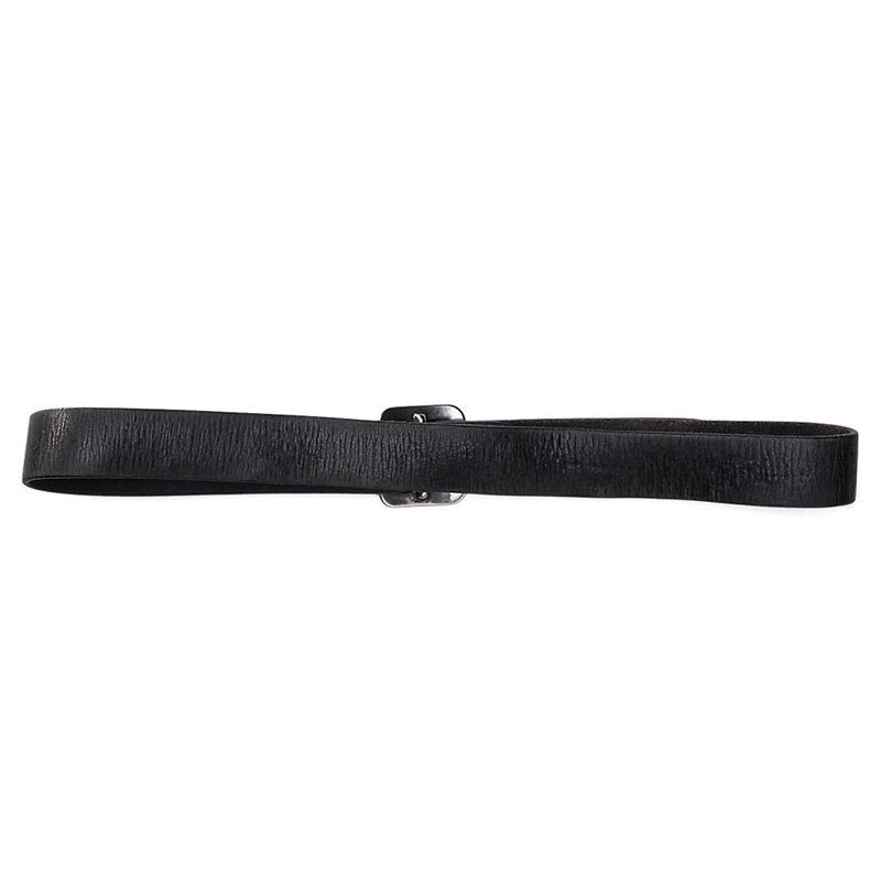 Double RL : HAND-BURNISHED LEATHER BELT (VINTAGE BLACK)