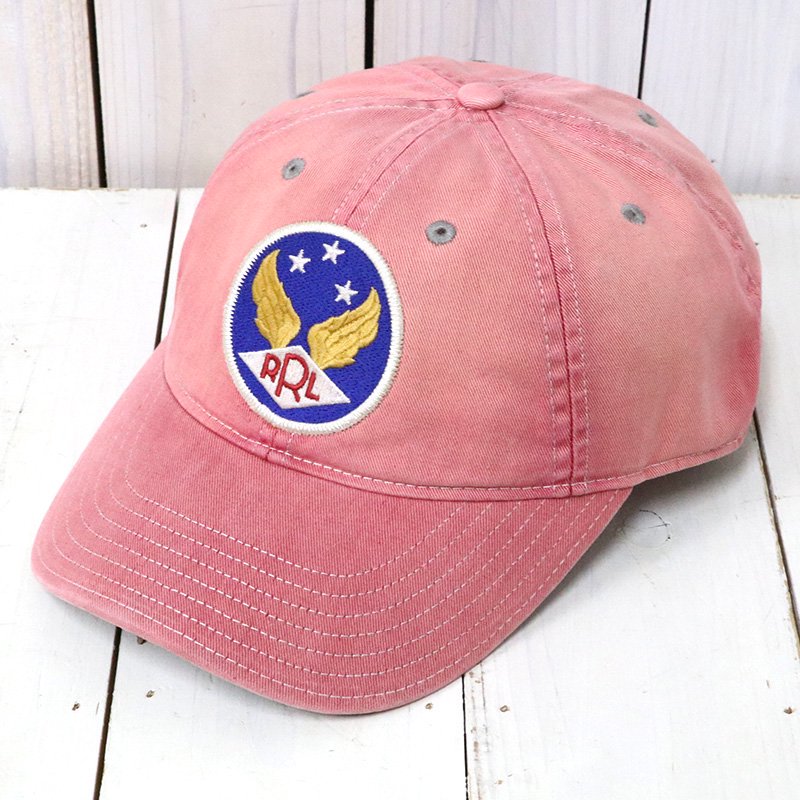 Double RL : WINGED-LOGO BALL CAP (FADED RED)