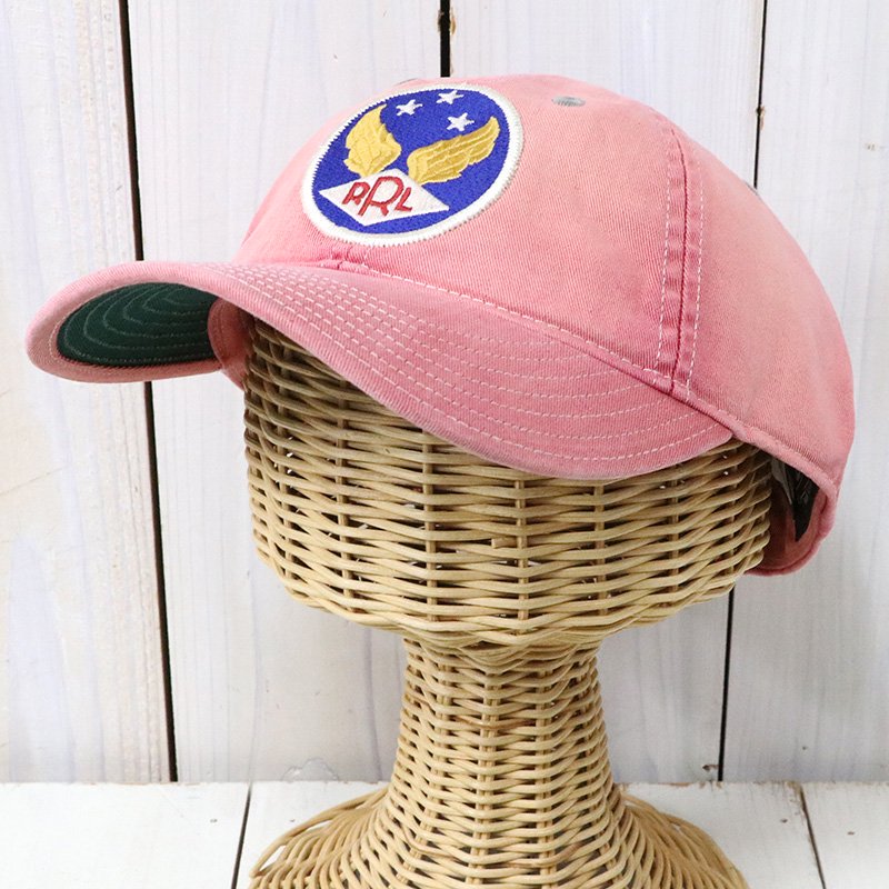 Double RL : WINGED-LOGO BALL CAP (FADED RED)