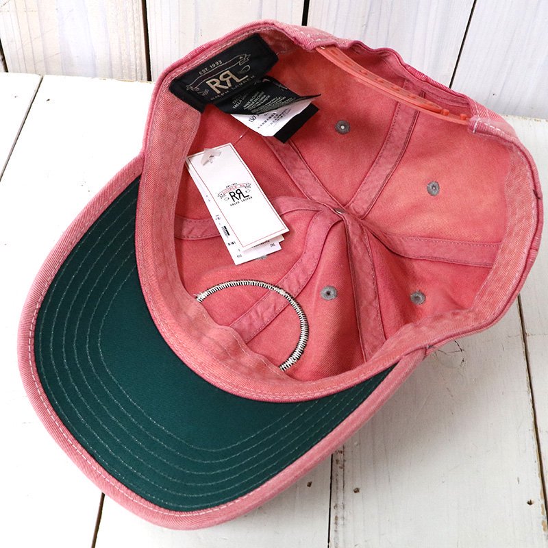 Double RL : WINGED-LOGO BALL CAP (FADED RED)