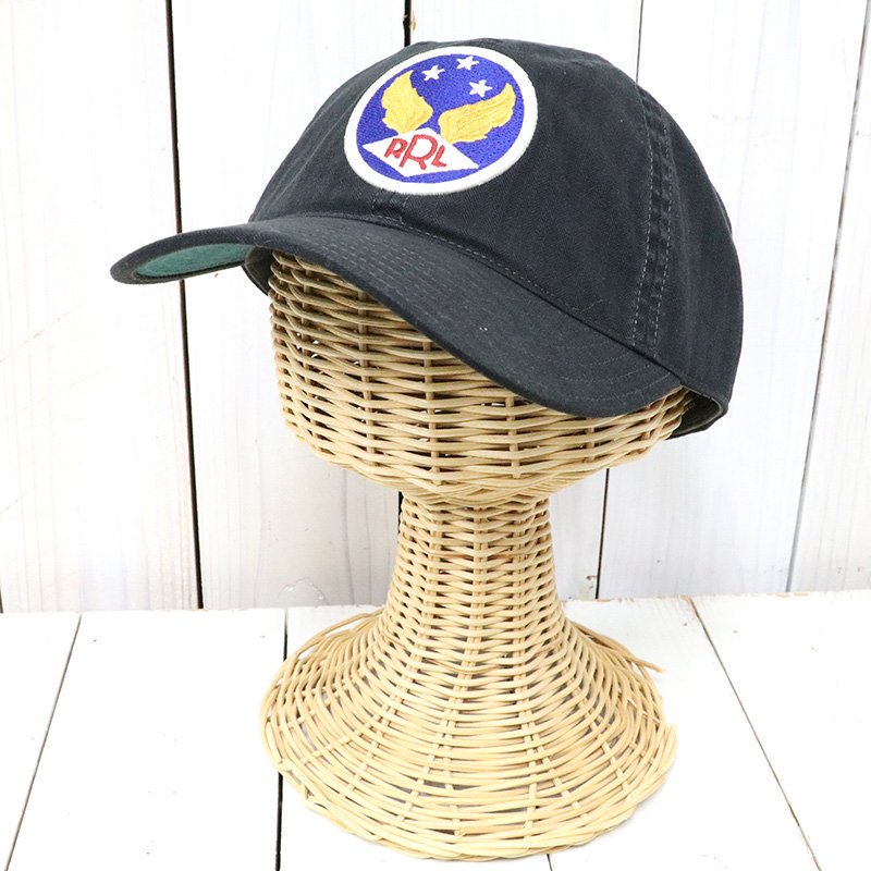 Double RL : GARMENT DYE TWILL BALL CAP (BLACK)